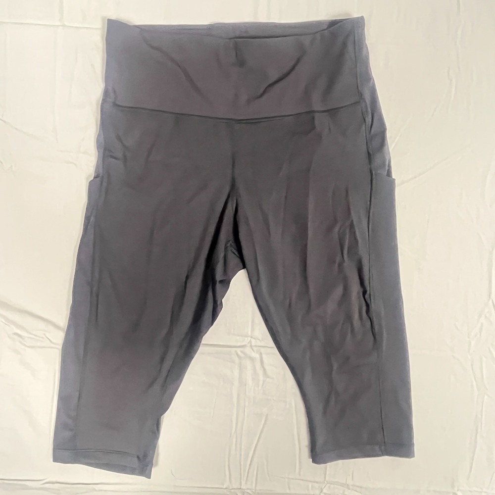 Athleta Ultimate Stash Pocket Crop Leggings Womens 1X Agate Purple Gym Workouts